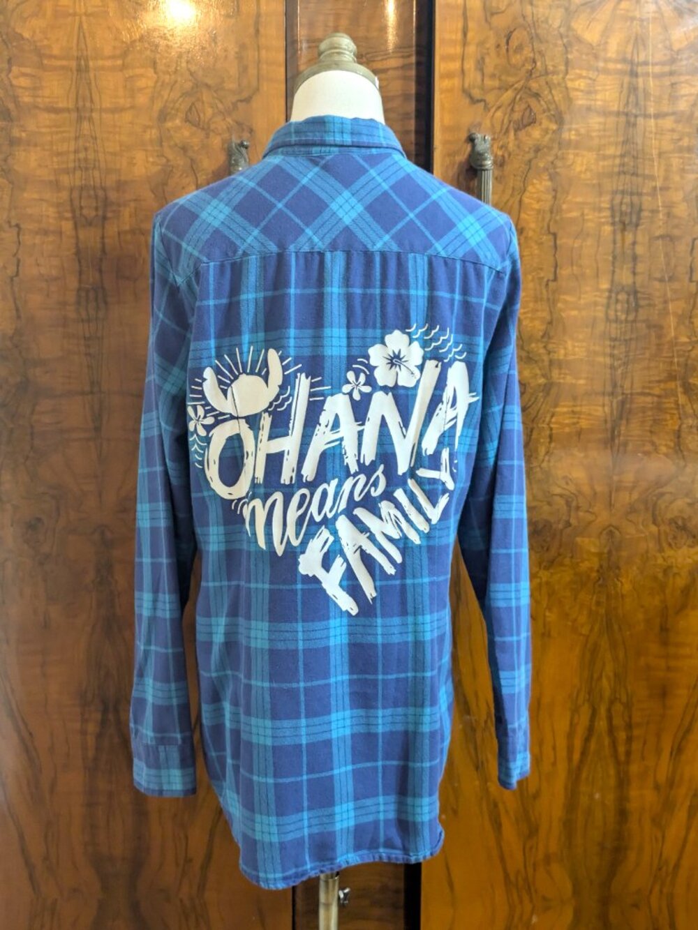 Disney's Lilo & Stitch "Ohana Means Family" Plaid Family Shirt